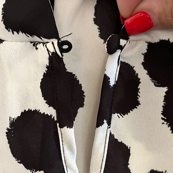 Black and White Polkadot Blouse - Picture 2 of 3